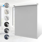 1pc Persiana Enrollable para Sombra, Opacante, Tela de Triple Capa con Recubrimiento Plateado para Reflexión Solar, Sin Necesidad de Taladrar, Ancho Opcional = Ancho de la Tela + 4cm