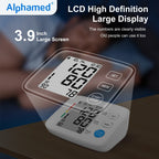Monitor de presión arterial para el hogar con manguito de 8.17.78-43.18 cm, esfigmomanómetro digital automático de brazo, 2 paquetes de memoria de 90 (pilas no incluidas)