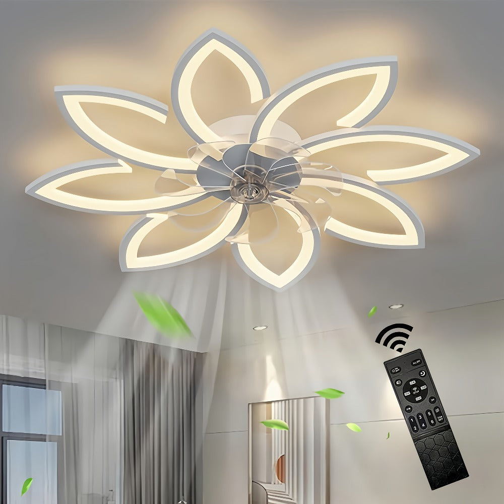 Ventilador de techo con iluminación para dormitorio y sala de estar | 66W y control remoto
