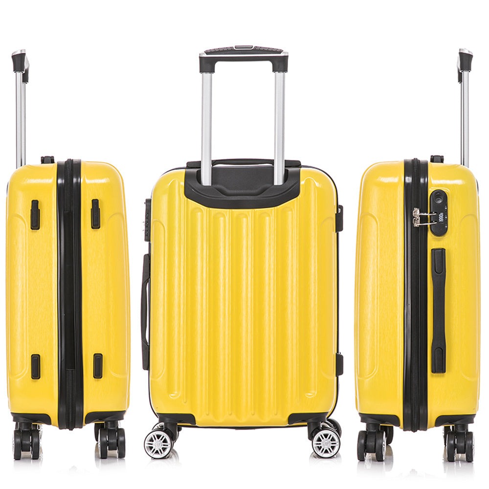 Maleta de Cabina Policarbonato 55x40x20cm (40L) - 20 Pulgadas - Negro/Azul/Amarillo/Rojo/AzulMarino/Plaeada/RosaDorada/Menta