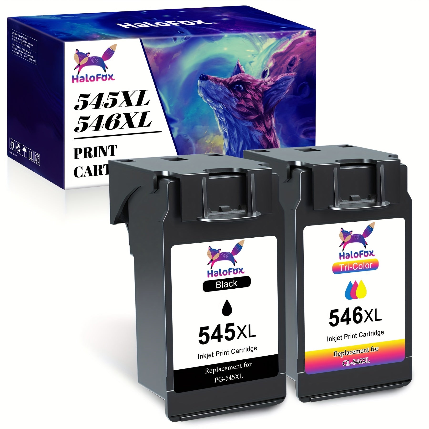 Cartucho de tinta | PG-545XL CL-546XL Reemplazo para Cartuchos de Impresora Canon 545 546 Multipack para Canon Pixma MX495 TR4550 TS3350 TS3150