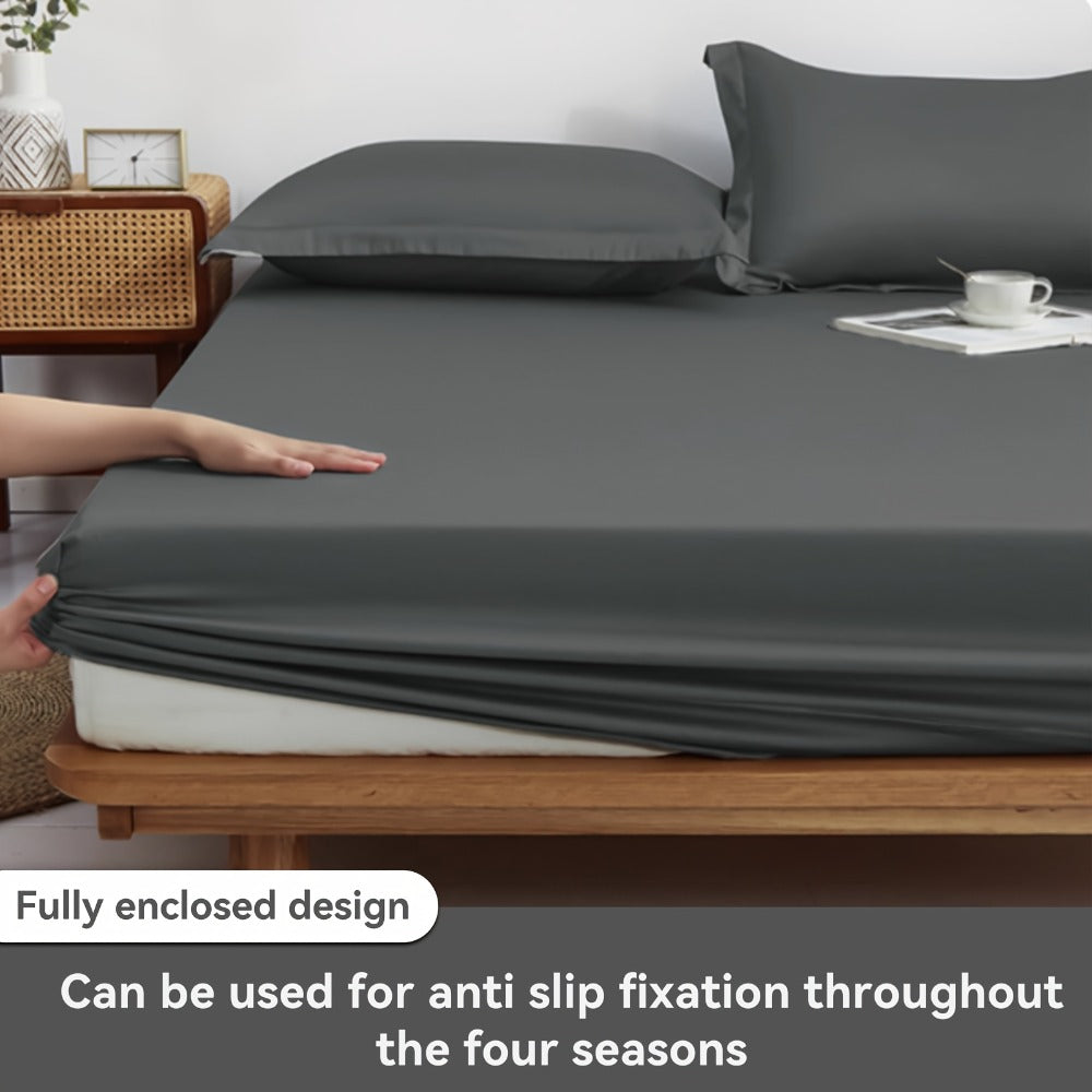 Paquete de 2 Sábanas Ajustables de 100% Poliéster Jersey 130gsm, Color Aleatorio, Sábana de Lino Completo, Falda de 30cm, Hipoalergénica, Sábana Transpirable, Adecuada Para Dormitorio, Residencia Estudiantil Y Habitación De Invitados, Lavable A Máquina, R