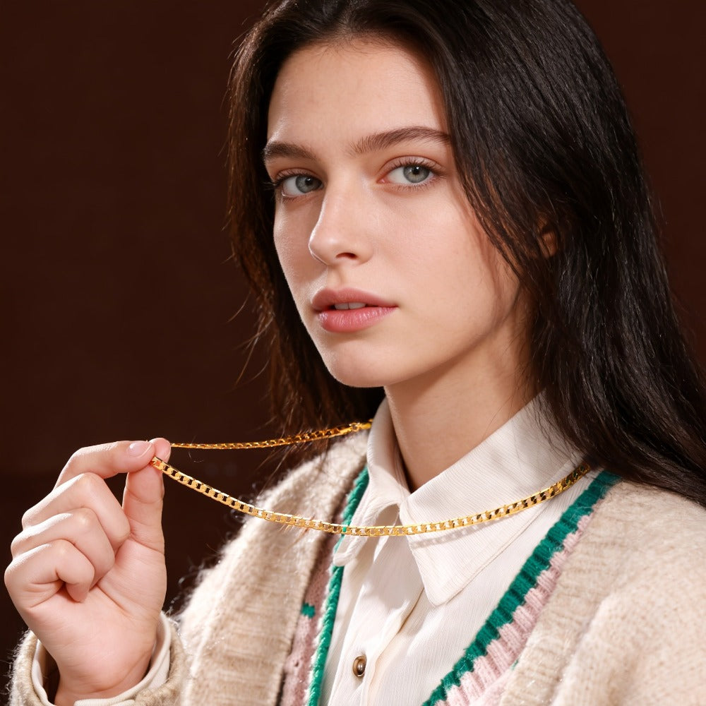 Collar de Cadena Cubana de Plata 925, Gramaje 15.5G/18.5G/20.6G, Contenido Plateado 9.3G/11.1G/12.36G, Elegante y Fácil, Adecuado para Uso Diario, Viene con una Caja de Regalo Fina