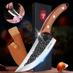 1 cuchillo de cocina de 12.2 pulgadas con orificio, hoja afilada de acero inoxidable y mango cómodo. Ideal para cortar verduras, frutas, carnes, pescado y para deshuesar o asar a la parrilla. Fácil de transportar y una excelente opción de regalo.