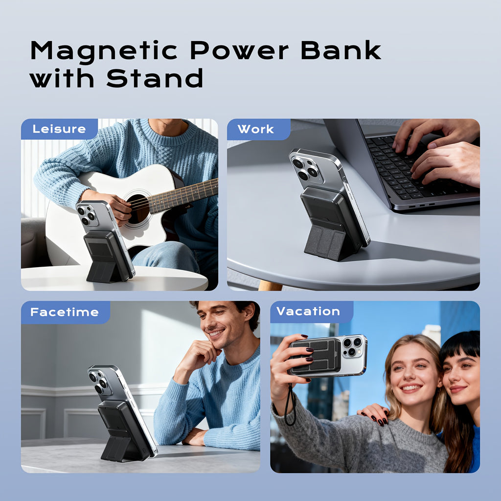 Power bank para carga durante viajes y uso diario | 10000mAh y Plegable