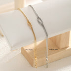 Pulsera Nudo de Amor Infinito, Pulsera Delicada para Parejas, Pulsera de Amistad, Pulsera de Serpiente Redonda, Ideal como Regalo para Cumpleaños o Día de San Valentín