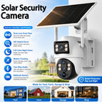 Cámara de Seguridad Exterior XIAOVV: Ofrece Versiones WiFi 2.4G o 4G LTE; Cámara PTZ con Zoom de 10x | Carga Solar | Rotación Horizontal de 355° y Rotación Vertical de 90° | Detección de Movimiento con IA, Área de Detección, Audio Bidireccional, Almacenam
