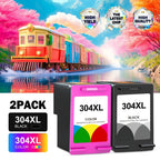 Cartucho de tinta negra de alto rendimiento para HP 304XL Compatible con HP Deskjet 2620 2630 2632 3720 3721 3723 3724 3730 y Envy 5010 5020 5030 5032 5034 5052 5055 - Remanufacturado, reemplazo rentable, fácil instalación, duradero y confiable