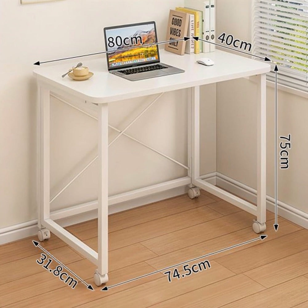 Mesa Escritorio Plegable, Mesa de Oficina Plegable, para Ordenador, Pequeño Mesa Ordenador Plegable Escritorios portátiles para Estudio, Casa Oficina 80x40x75cm
