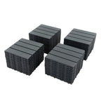 Baldosas de plástico entrelazadas para terraza, paquete de 54 baldosas impermeables para pisos de patio para uso en exteriores e interiores - Ideal para porche, piscina, balcón, patio trasero - Fácil instalación y material PP resistente