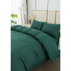 Juego de cama 4 piezas con funda elástica, (Funda de Edredón + Funda Protectora de Colchón + 1/2 Fundas de Almohada), Juego de Funda de Edredón 3-4 Piezas Estilo Nórdico de Color Sólido/Estampado, Ajustable para Camas de 90/105/135/150/180 cm, Regalo Navi
