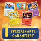 Cartas Pokémon en inglés - 50 surtidas (3 raras, holográficas, 1 aleatoria de Pikachu, Charmander, Dedenne o Eevee) - Cartas coleccionables originales de Pokémon de sets actuales - Incluye 100 fundas protectoras Heartforcards®