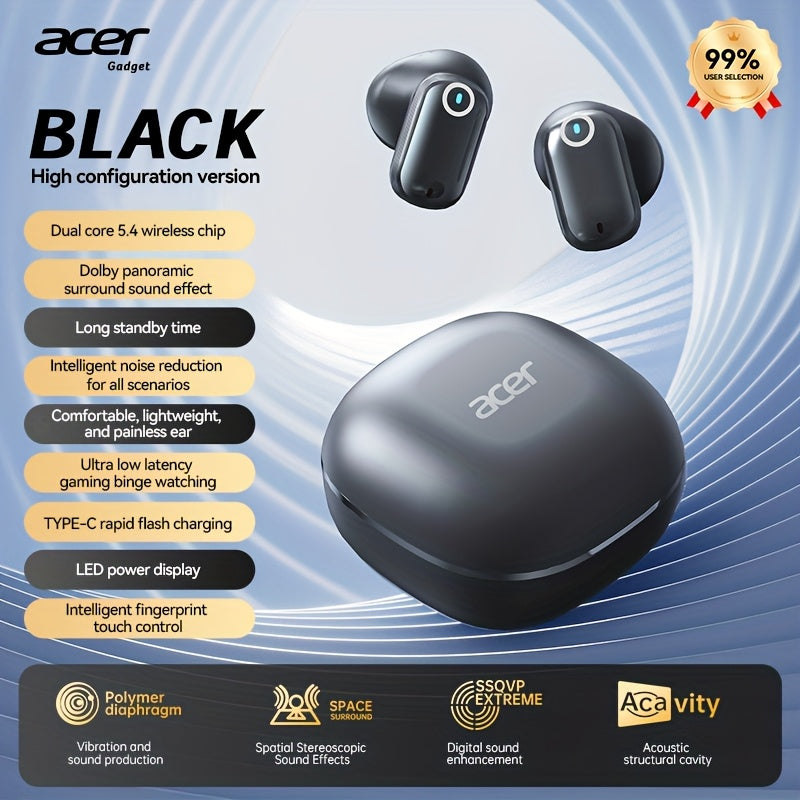 Auriculares Bluetooth | Los auriculares inalámbricos Acer OHR501 presentan un diseño semi-intrauditivo con cancelación de ruido, lo que