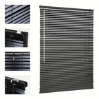 Persiana veneciana Sekey Klemmfix para ventanas, de suspensión libre, lamas de aluminio de 25 mm, con perforación, incluye material de montaje, persiana de aluminio, sin perforación