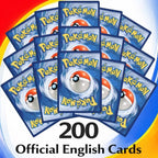 Cartas de Pokémon: Lote auténtico de 200 cartas de juego de Pokémon TCG en idioma inglés