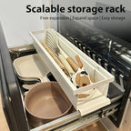 Estante de Especias Expandible, Estante de Metal Multifuncional, Estante de Almacenamiento Retráctil para Varios Botellas y Frascos en la Cocina - Estante de Platos de Un Solo Nivel, Orden y Arreglo, Uso Multiusos, Regalo Perfecto para el Día del Padre