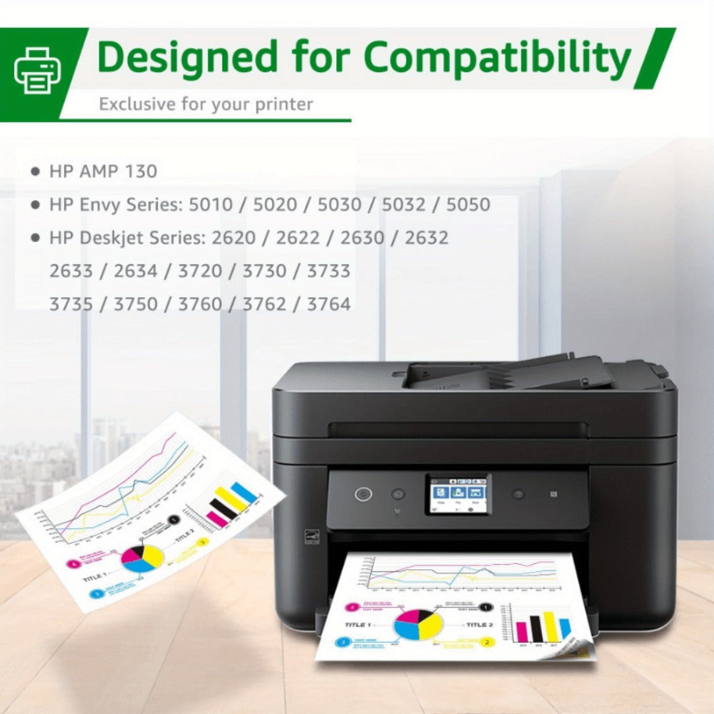 Cartucho de tinta 304 XL Compatible con HP 304 304XL para AMP 130, ENVY 5010 5020 5030 5032 5050, Deskjet 2622 2630 2632 2633 2634 3720 3730 3733 3735 3750 3760 3762 3764 (Negro)