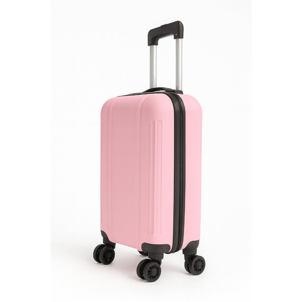 Maleta Avión Equipaje de Mano Viaje Cabina Trolley ABS Rígida 4 Ruedas Maleta de cabina rigida con asa telescopica 55x35x20CM