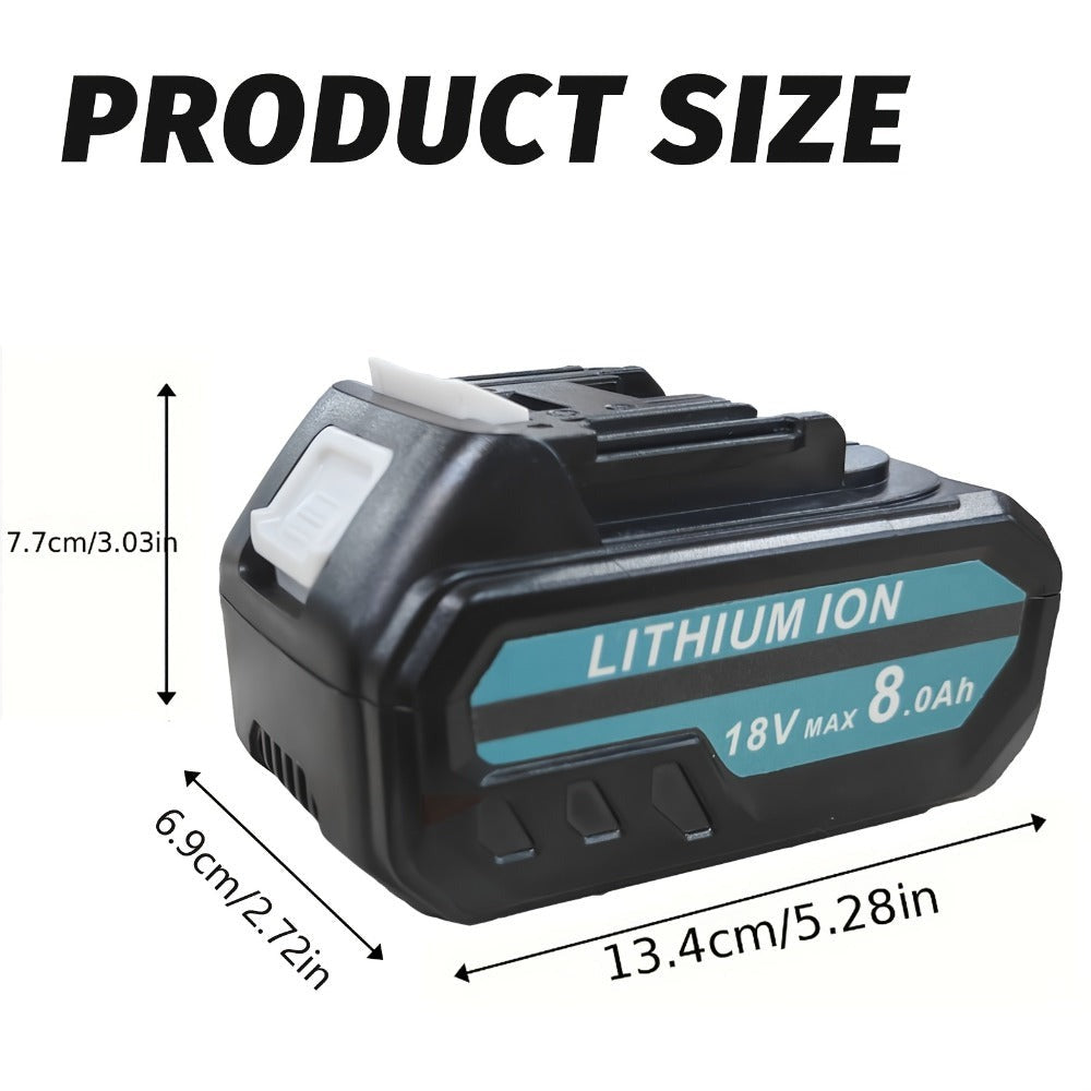 Paquete de 1/2/4/6/8 Batería BL1850B de 8.0Ah + Cargador DC18RC de 3A para baterías Makita de 18V 14.4V-18V BL1850 BL1830 BL1860 BL1840 y cargador DC18RD DC18RC DC18SF DC18RCT DC18RF, solo cargador o solo batería
