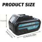 Paquete de 1/2/4/6/8 Batería BL1850B de 8.0Ah + Cargador DC18RC de 3A para baterías Makita de 18V 14.4V-18V BL1850 BL1830 BL1860 BL1840 y cargador DC18RD DC18RC DC18SF DC18RCT DC18RF, solo cargador o solo batería