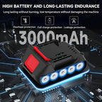 Sierra de vaivén, sierra eléctrica inalámbrica de 500 W con velocidad variable de 0-3500 RPM, 4 hojas, para cortar madera y metal, con 2 baterías de 3.0 A + cargador, para batería Makita