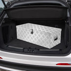 Organizador de Herramientas Caja de Aluminio con Correas para Transporte y Almacenamiento de Utensilios Eléctricos, Jardinería y Manuales