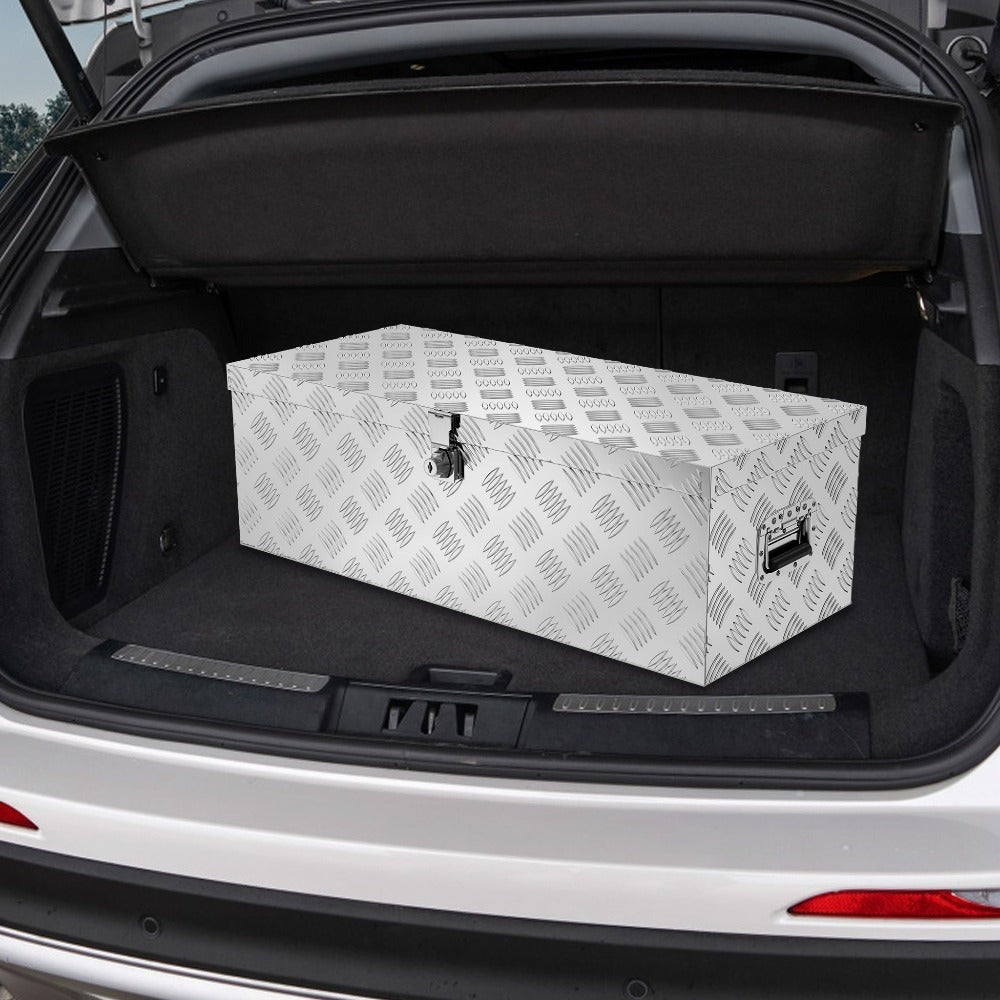 Organizador de Herramientas Caja de Aluminio con Correas para Transporte y Almacenamiento de Utensilios Eléctricos, Jardinería y Manuales