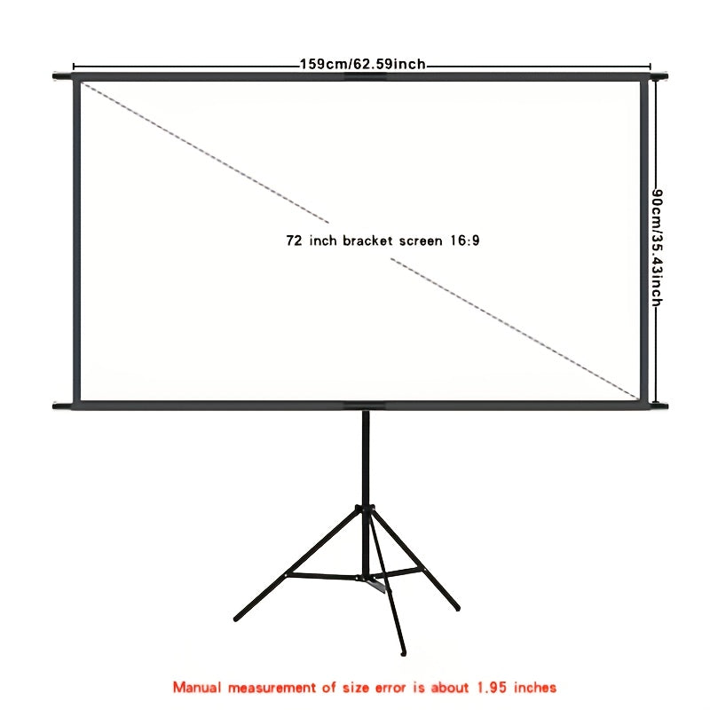Proyector portátil inteligente 182.88 cm portátil | Cine en casa oficina presentaciones y viajes