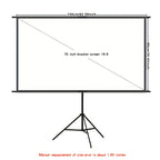 Proyector portátil inteligente 182.88 cm portátil | Cine en casa oficina presentaciones y viajes