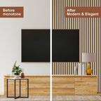 Juego de 4 Paneles Acústicos de Tablas, 120 X 60 Cm, Paneles Acústicos de Madera, Paneles de Pared de Madera, Paneles de Área Grande, Paneles de Pared Multifuncionales, Adecuados para Sala de Estar, Sala de Música, Cine en Casa, Estudio de Grabación, Gris