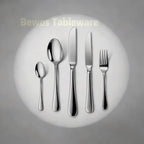 Juego de vajilla de acero inoxidable de 60 piezas para 12 personas con cuchillos, tenedores y cucharas. Ideal para restaurantes, fiestas, bodas, artesanía clásica de tiras. Mangos ergonómicos y diseño de alta calidad. Agarre cómodo. Lavable con lavavajill