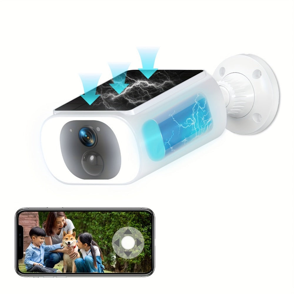 Cámaras de Seguridad Solar ANRAN para Exteriores, Ideales para la Seguridad del Jardín, Módulo Solar Integrado para Alimentación, Inalámbricas y Estables, Detección PIR de Humanos para Protección Contra Visitantes No Deseados, Interacción de Audio Bidirec