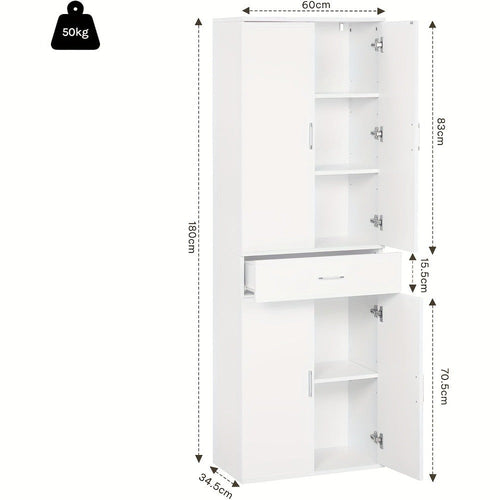 1pc Archivador Vertical, Gabinete con Puertas de Cajones, Gabinete de Almacenamiento Multifuncional, Gabinete de Oficina, Armario, Gabinete Alto, Blanco