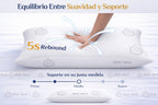 COMFORT SLEEP | Almohada Viscoelástica Aloe Vera con núcleo ajustable y funda transpirable para cuello y descanso diario – Almohada viscoelástica made in Spain para dormir de lado, boca arriba o boca abajo