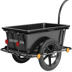 MONZANA® Remolque para Bicicleta con Tanque de Plástico de 90L, Incluye Cubierta de Lona, Remolque de Carga, Remolque de Transporte, Carro de Mano