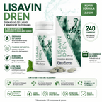 LisavinDren – Suplemento Dietético con Orthosiphon, Bromelina, Hinojo, Gymnema, Diente de León, Vitaminas y Minerales – 240 Tabletas