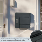 Buzón con cerradura y compartimento 1pc 10.5 cm | Entrada, correo y exterior