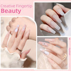 Kit de acrílico para principiantes con colores nude, transparente y rosa intensa, incluye herramientas para uñas, polvo de acrílico con glitter, líquido acrílico, lámpara LED y juego de taladro para extensión de uñas