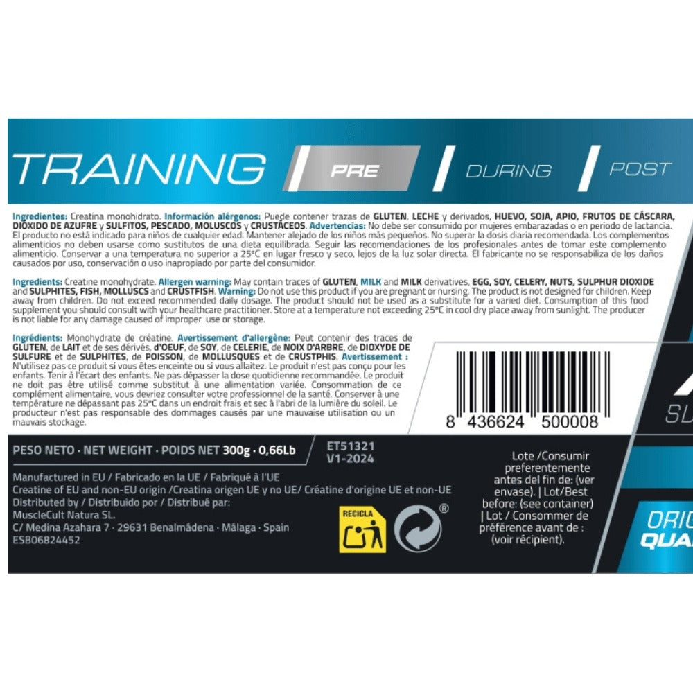 Pack Glutamina + BCAA´s 500g (varios sabores) + Creatina Monohidrato 300g (neutro) - Musclefit