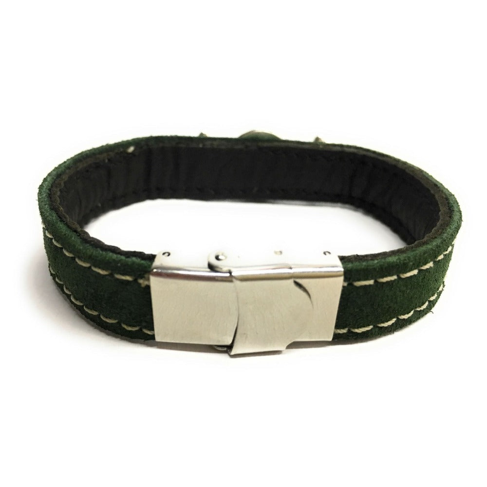 Pulsera De Cuero Figura Estribo y Figura Caballo | Bandera De España | Complementos de Moda Unisex