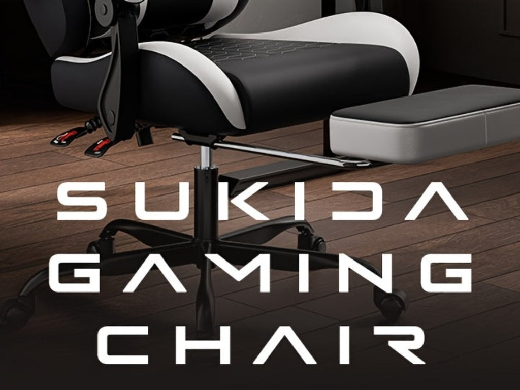 Silla Gaming, Silla Esports, Silla Gaming Ergonómica con Reposapiés, Silla Gaming de Carreras con Reposacabezas Ajustable, Silla de Ordenador con Altura Ajustable y Soporte Lumbar, Adecuada para Oficina en Casa y Gaming, Beige, Azul, Negro, Rojo, Naranja