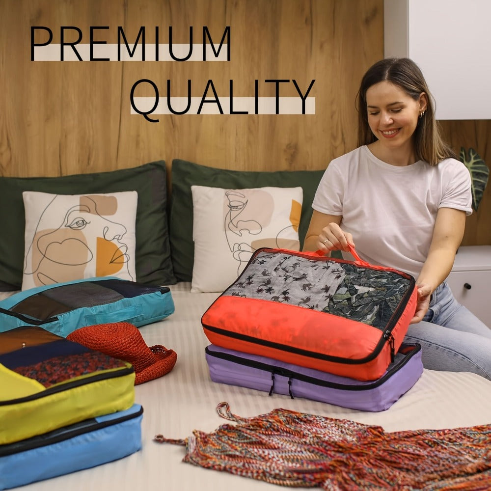 Juego de 5 Bolsas de Almacenamiento de Colores en Tamaños S, M, L, Disponibles en Tres Tamaños