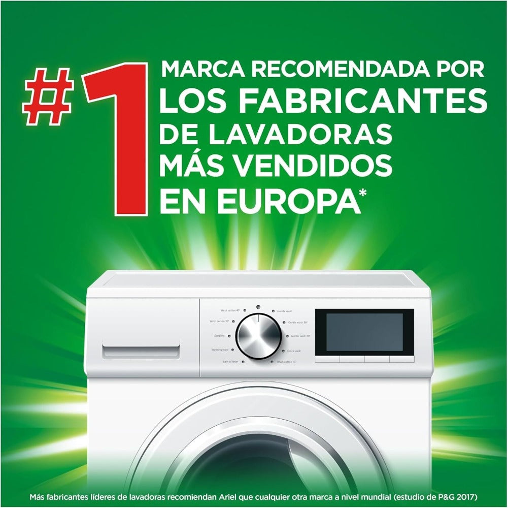 Pack De Ariel All-in-One Detergente Lavadora Líquido en Cápsulas/Pastillas,19+7 ( 26-130) Lavados, Más Poder Extra Quitamanchas, Limpieza Profunda