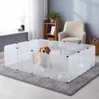 Recinto para mascotas | 145x75x48cm Recinto para conejos de corral para animales pequeños hecho de plástico Jaula expandible para conejos