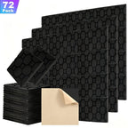 24/48/72 piezas Paneles Acústicos, 30x30x2.5 cm, Espuma 3D para Aislamiento Acústico, Paneles de Espuma Autoadhesivos para Absorción de Sonido, Reducción de Eco en Hogar, Oficina, Estudio de Podcast, Espuma para Aislamiento Acústico