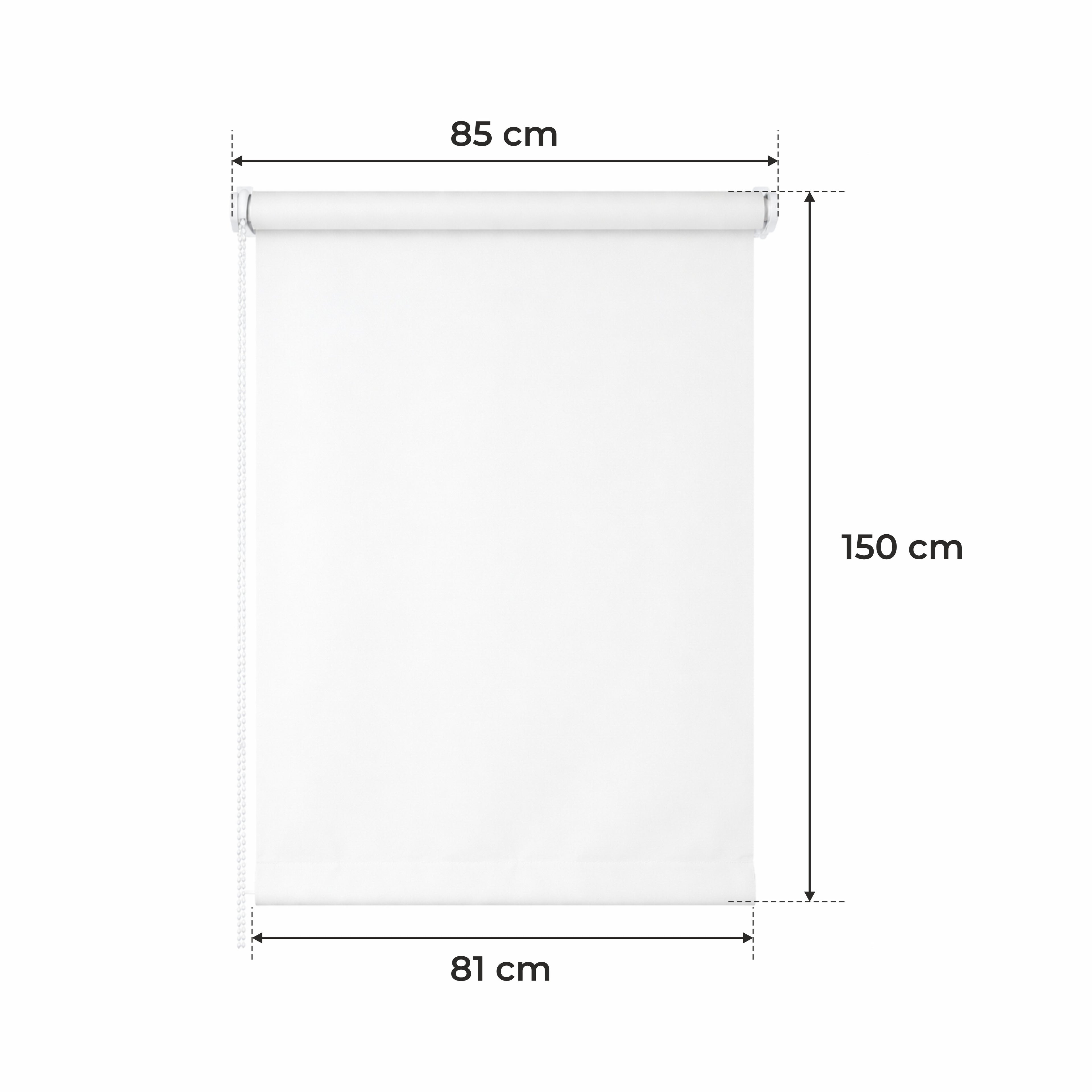 Persiana Enrollable para Ventana • BLANCA • 32 Tamaños • BOJANEK MINI ROLLER BLIND • Soportes Ajustables • Instalación sin Taladro en la Ventana • Persiana Enrollable con Mecanismo de Cadena • Cubierta de Ventana Protectora contra el Sol • Ideal para Saló