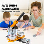 Máquina para hacer botones VEVOR, kit de prensa para hacer insignias de 75 mm (3 pulgadas), máquina para hacer pines de regalo para niños, suministros para hacer botones con 500 piezas de botones y cortador de círculos & libro mágico