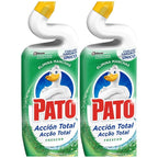 Pato WC Frescor total- Limpiador Quitamanchas para Inodoro 2 Unidades*750 ml-Pato WC Acción Total limpiador para inodoro Oceano, limpia y perfuma 2 Unidades*750 ml