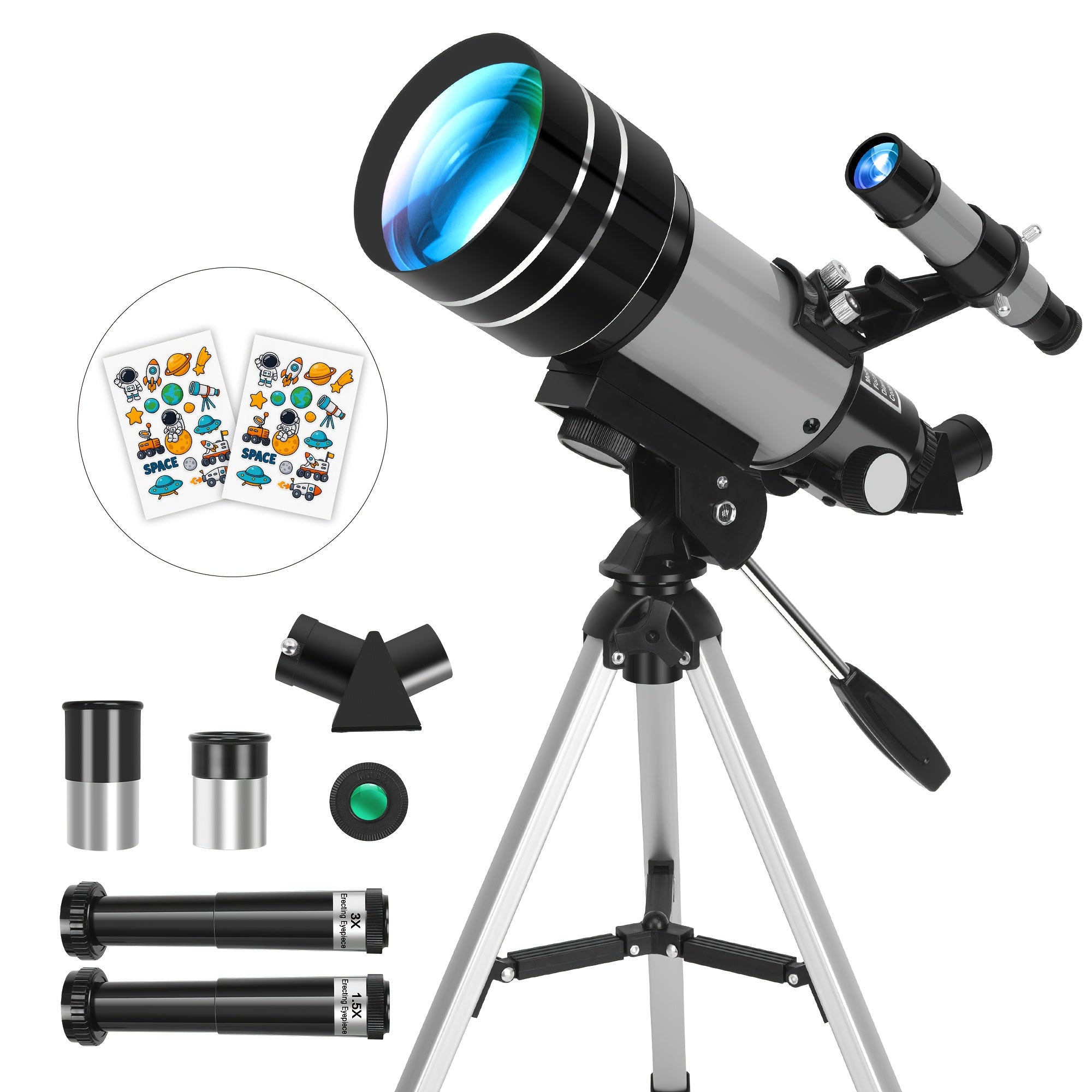 Telescopio astronómico para principiantes para principiantes | Observación lunar educación y camping