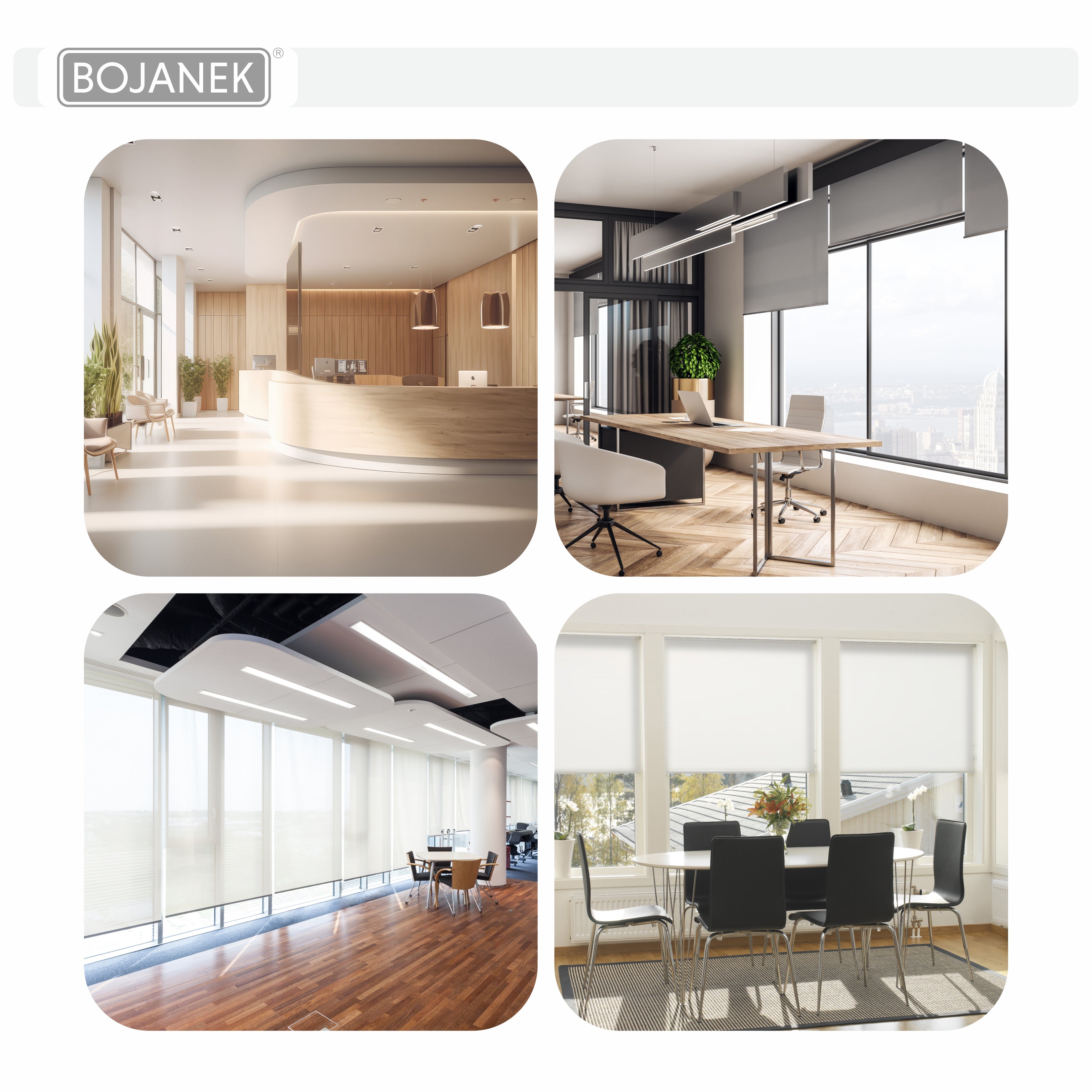 Persiana Enrollable para Ventana • BLANCA • 32 Tamaños • BOJANEK MINI ROLLER BLIND • Soportes Ajustables • Instalación sin Taladro en la Ventana • Persiana Enrollable con Mecanismo de Cadena • Cubierta de Ventana Protectora contra el Sol • Ideal para Saló
